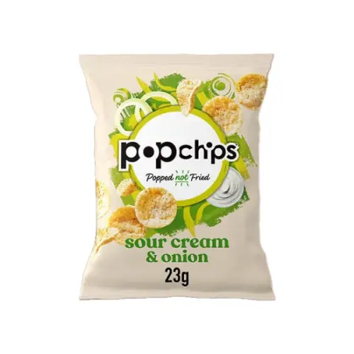 Popchips Sour Cream & Onion Crisps (GF) 23g x 24