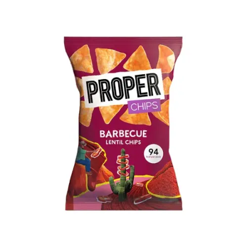 Properchips BBQ Lentil Chips (GF) (Vegan) (B Corp) 20g x 24