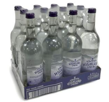Highland Spring Still Spring Water Glass Bottle 750ml x 12