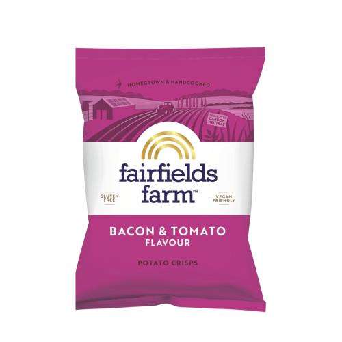 Fairfields Farm Crisps Bacon & Tomato Crisps (Vegan) (GF) 40g x 36