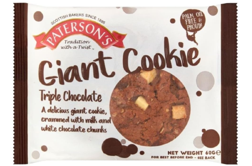 Paterson's Triple Chocolate Giant Cookie 60g x 18