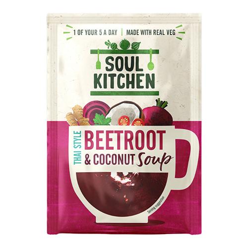Soul Kitchen Thai Beetroot & Coconut Soup Sachets (Vegan) (GF) 25g x 12