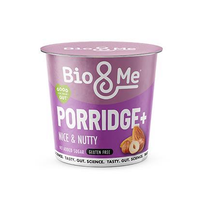 Bio&Me Nice & Nutty Gluten Free Porridge Pot (Vegan) (GF) (B Corp) 58g x 8