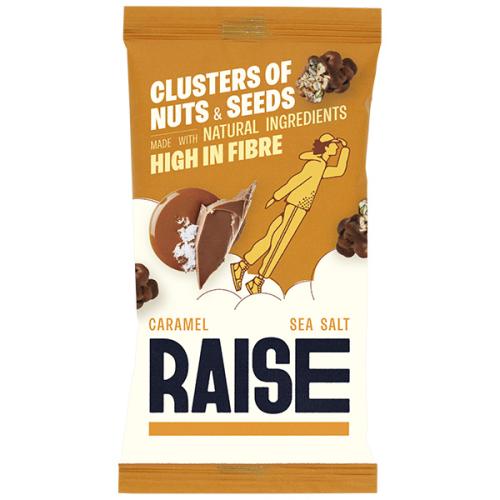 Raise Caramel Sea Salt Roasted Caramel Nut Pieces (Vegan) (GF) 35g x 12