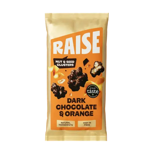 Raise Dark Chocolate & Orange Roasted Clusters (Vegan) (GF) 35g x 12