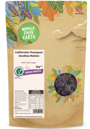 Wholefood Earth Californian Thompson Seedless Raisins 2kg