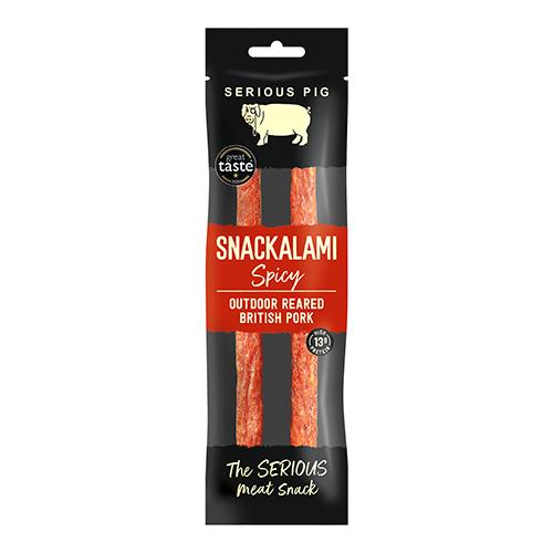 Serious Pig Snackalami Spicy (GF) (B Corp) 30g x 24