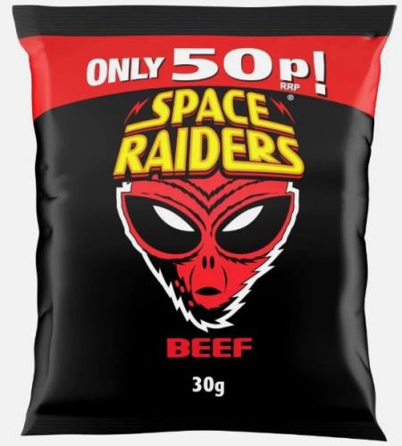 Space Raiders Beef Crisps 30g x 36