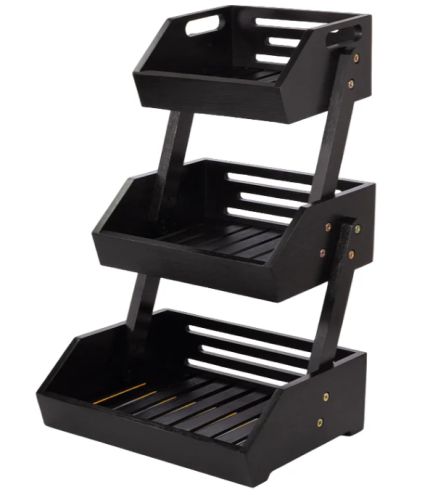 3 Tier Snack Display Rack Black - Holds approx. 30 items