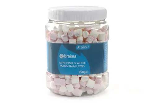 Mini Marshmallows Pink and White 350g Tub  x 1