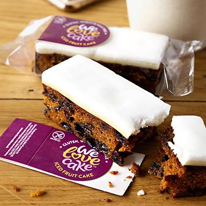 Iced Fruit Cake Slices (GF) Individually Wrapped 66g x 18 (4 day shelf life)