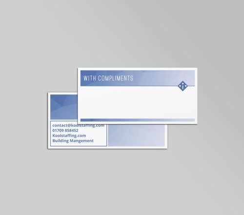 DL Single Sided Compliment Slips, 120gsm x 250