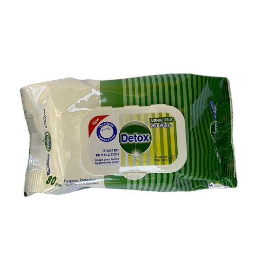 Detox Anti-Bacterial Hand/Surface Wipes (pk120)