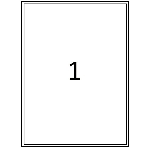 Multipurpose Square Cut Labels (1 per sheet) pk100