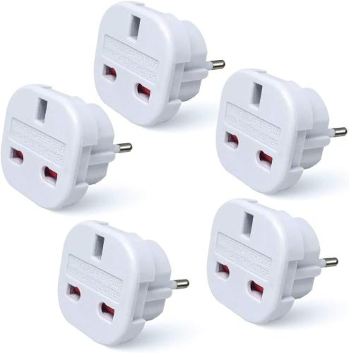 UK to EU Adaptor Plug (pk5)