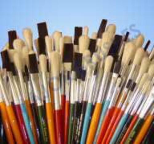 Assorted Coloured Handle Synthetic Brush Set - 144 Pack