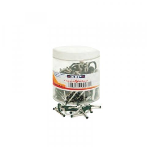 Zip Treasury Tags, 51mm Green Tub of 100