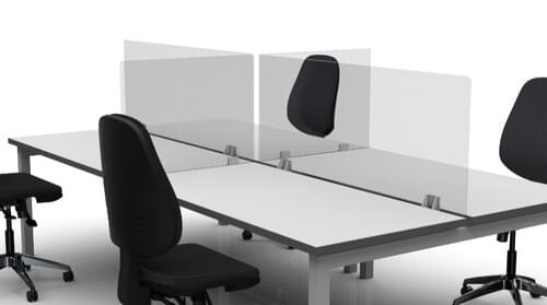 Shield Acrylic Screen with Radius Corners. 600 x 1600.