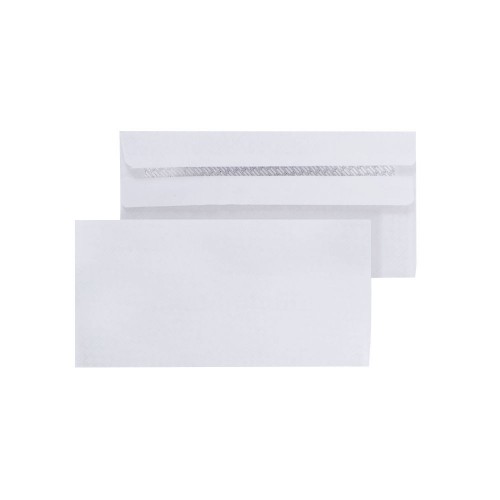 Envelopes White S/Seal DL 80gsm Pk1000