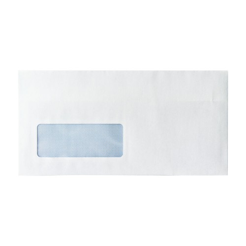 Envelopes White DL Window S/Seal Pk1000