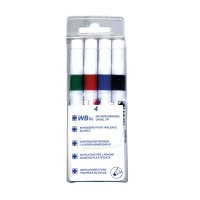 Whiteboard Marker Chisel Tip Assrtd Pk4