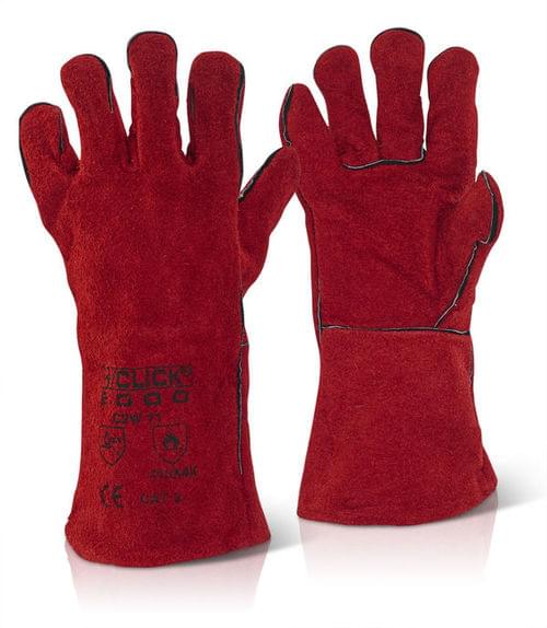 Portwest Welders Guanti Da Saldatore In Pelle: Lunghi 35,6 Cm, Resistenti Al Calore, Fodera In Cotone