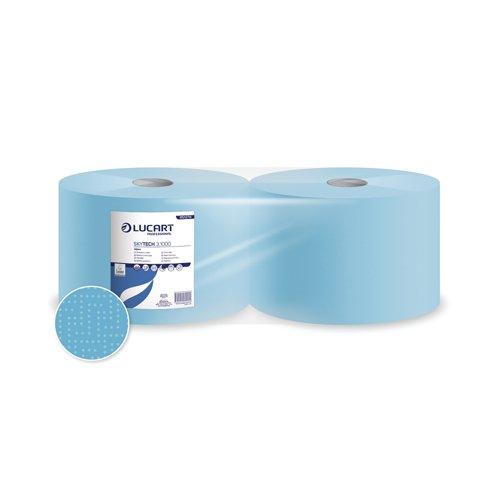 Lucart Professional Skytech Floorstand 3-Ply Paper Roll Blue