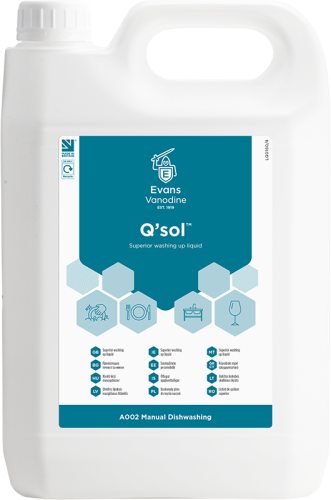 Evans Q'SOL Superior Washing Up Liquid Detergent 5ltr