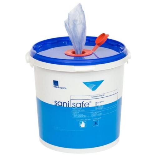 Sanisafe 3 Quat-Free Disinfectant Wipes Blue Tub