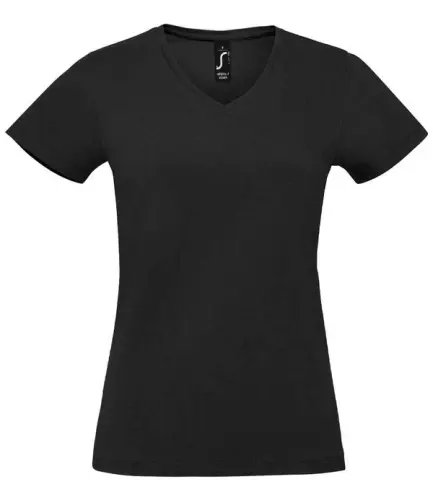 SOL'S Ladies Imperial V Neck T-Shirt Deep Black M