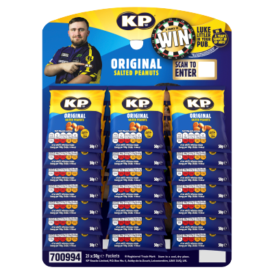KP Ready Salted Peanut 50g Card Of 21