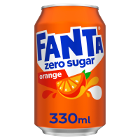 Fanta Orange Zero Can 330ml Pack 24