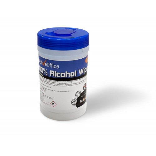80% Alcohol Wipes Tub of 100 Surface Wipes AO0400363