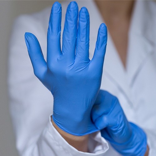 200 x Blue Nitrile Powderfree Gloves - L / Large
