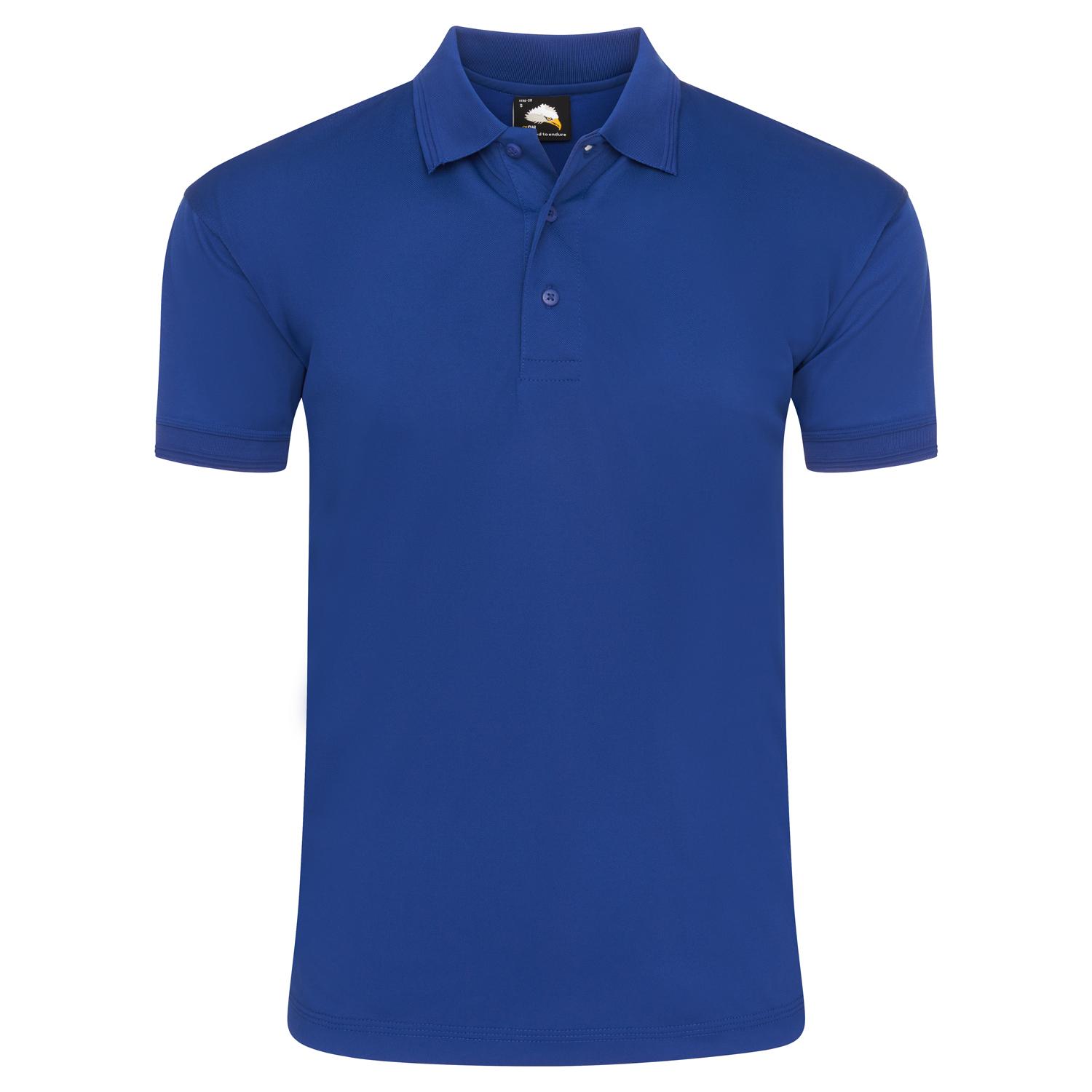 Oriole Wicking Poloshirt - Royal - 2XL Short Sleeve Polos 1190.RY.2XL Active Group  | Business Supplies. Workwear. Furniture. Promotional Merchandise. Business Technology