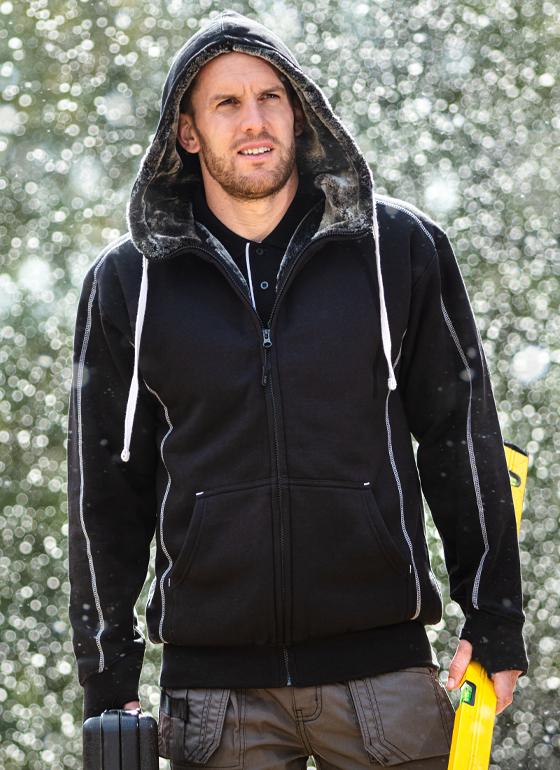 Crane Fur-Lined Hoodie Standard Hoodies M-1285