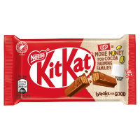 Kit Kat 4 Finger Milk Chocolate Bar 41.5g Pack 24 Chocolate & Confectionery 203160 Active Group  | Business Supplies. Workwear. Furniture. Promotional Merchandise. Business Technology