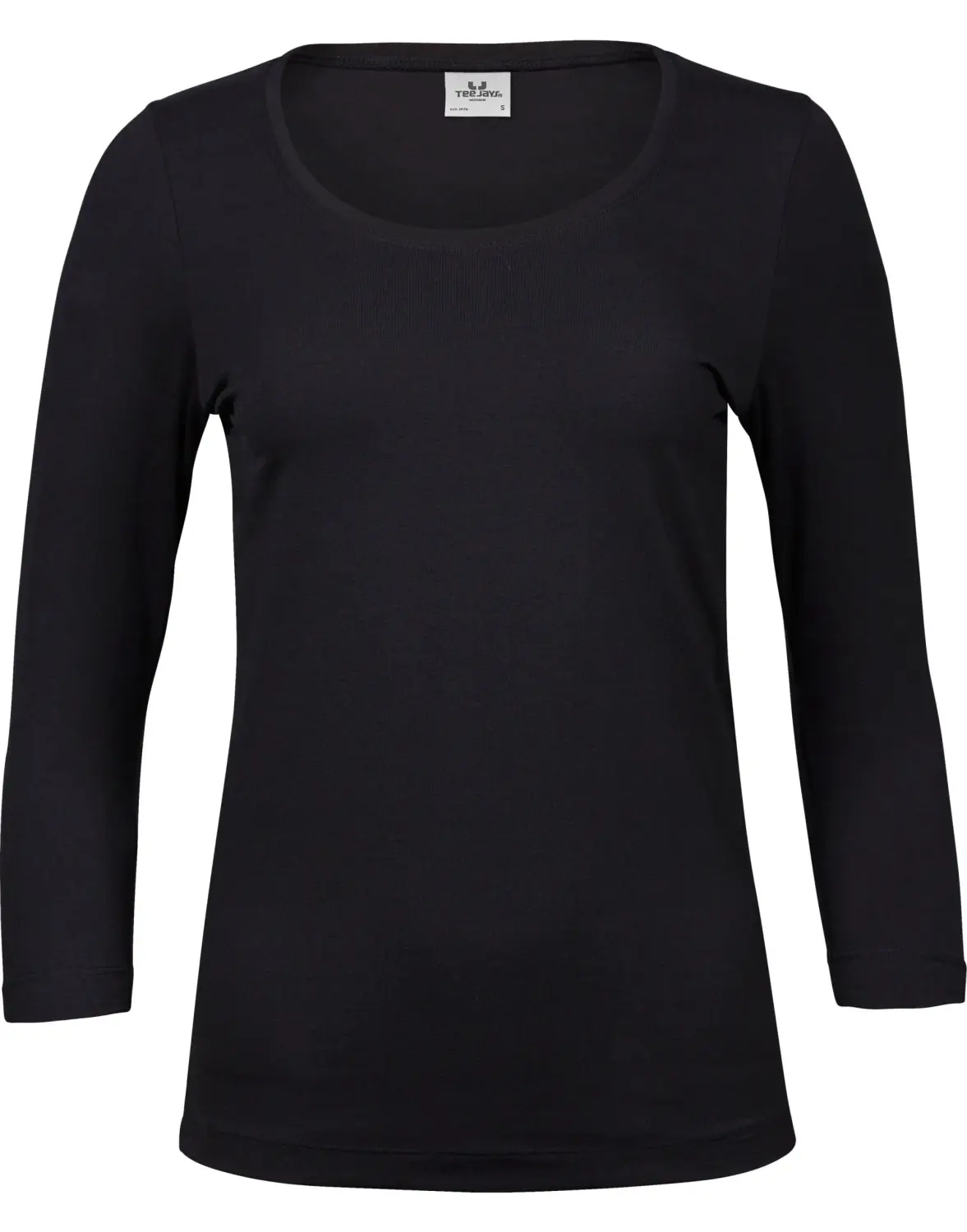 T Jays Ladies Stretch 3/4 Sleeve T Black Med  TJ460BLKM Active Group  | Business Supplies. Workwear. Furniture. Promotional Merchandise. Business Technology
