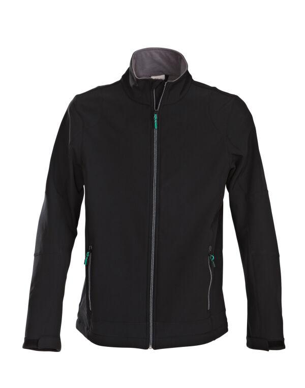 Gents Trial Softshell Jacket Black Med  PE2261044MBK Active Group  | Business Supplies. Workwear. Furniture. Promotional Merchandise. Business Technology