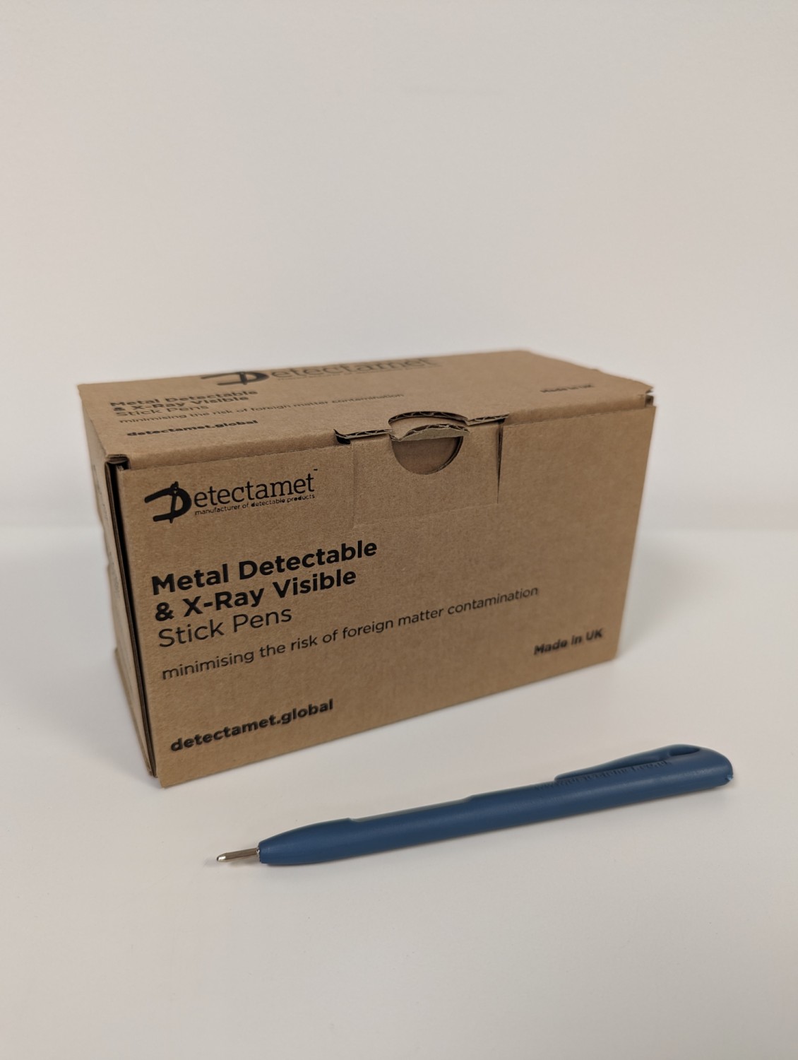 Detectamet Elephant Stick Pen Blue Housing Blue Ink 105-C101-I01-PA01 Pk 200 Technical Pens SPS05053 Active Group  | Business Supplies. Workwear. Furniture. Promotional Merchandise. Business Technology