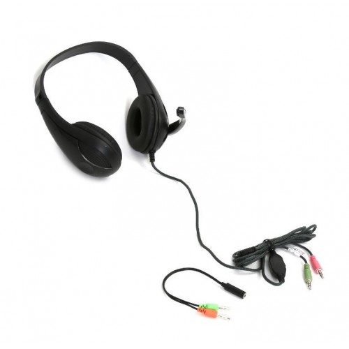 Freestyle PC Headset Plus Mic and Adaptor 2:1 Black FH4008B