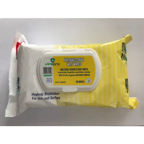 Virapro Antibacterial Cleaning Wet Wipes Multipurpose