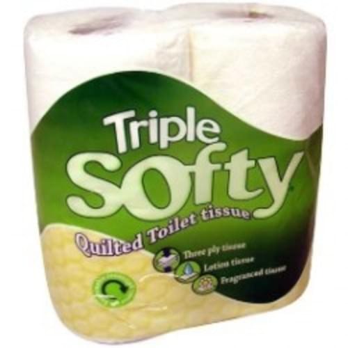 SOFTY 3PLY WHITE TOILET ROLL PK4X10