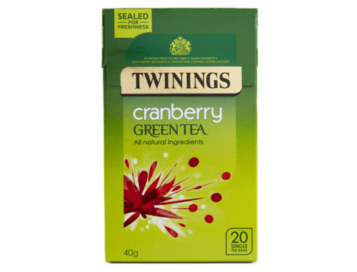 Twinings Cranberry Green Tea - 20 single teabags