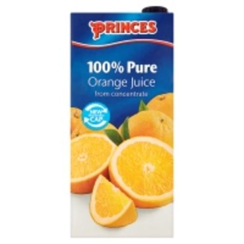 PRINCES PURE ORANGE JUICE FROM CONCENTRATE 1 LTR PK12