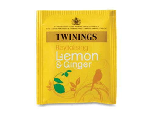 TWININGS LEMON AND GINGER ENV TEABAG EACH
