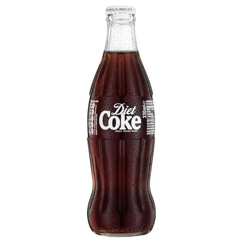 Diet Coke 330ml GLASS BOTTLE PK24