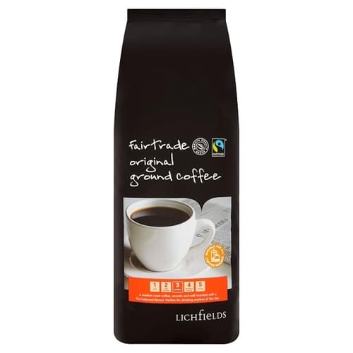 LICHFIELDS FAIRTRADE ORIGINAL GROUND COFFEE 1KG