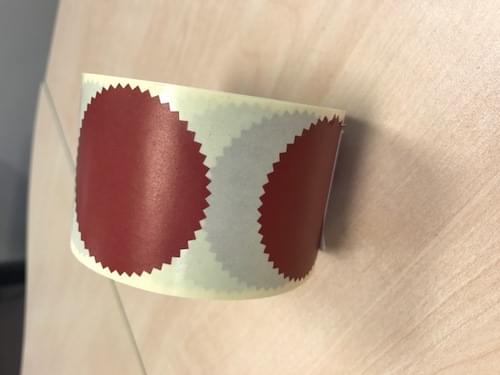 Company Seals Red 51mm Roll 500 Labels