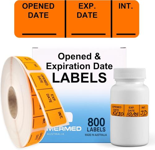 Opened & Expiry Date Labels Roll 500